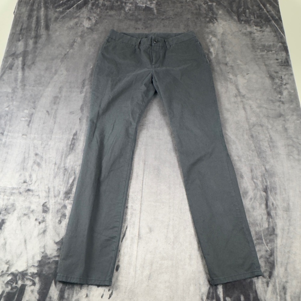 Gap Chino Pants Womens 8 Gray Stretch Cotton Mid Rise Straight Leg 3970